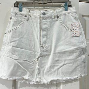 NWT Free People white denim mini skirt, size 31